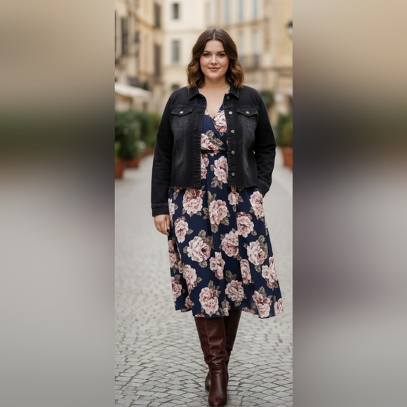 NEW! Nordstrom Black Jean Jacket sz 2X NWT - Picture 4 of 6